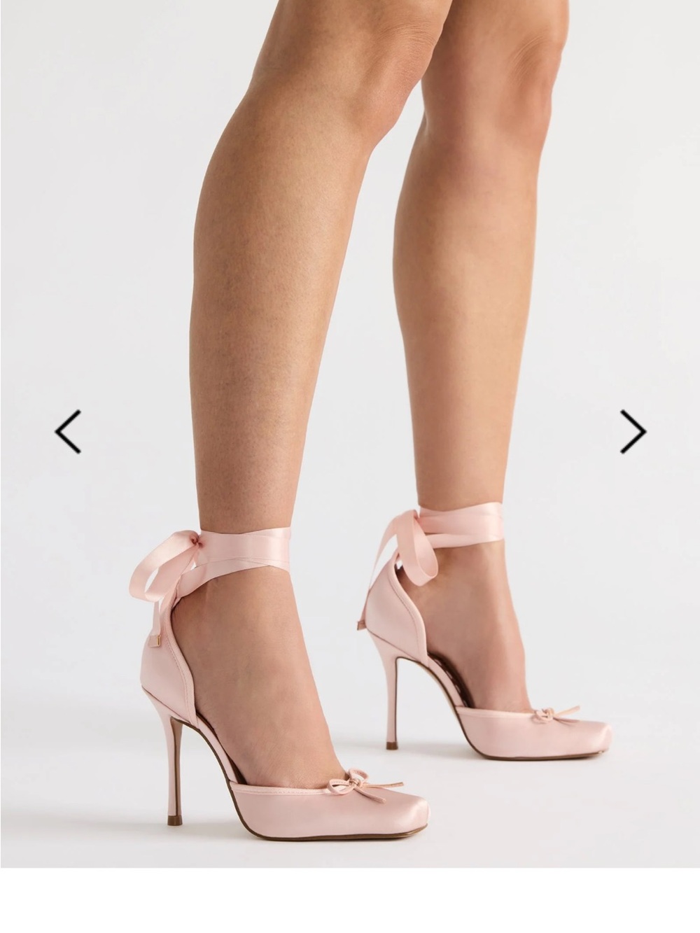 Steve Madden Blush Pink Satin Ankle-Tie High Heels